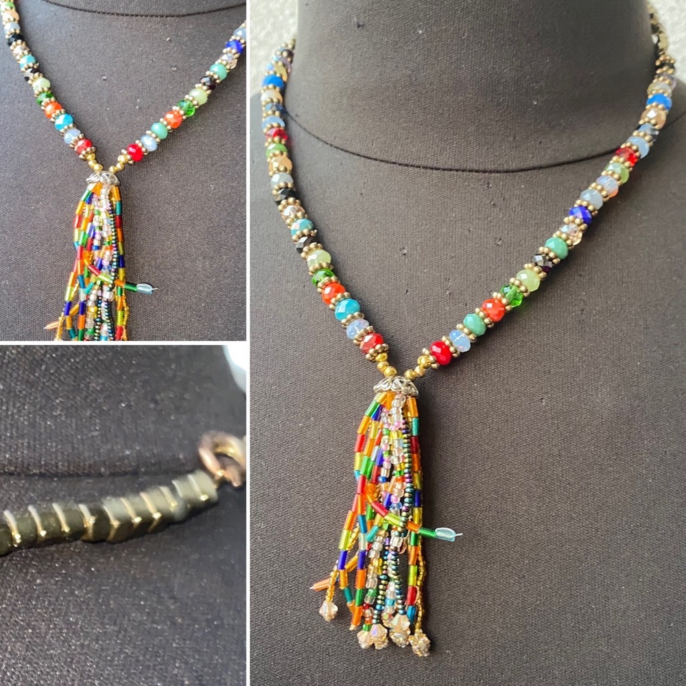 Indian Style Multicolor Crystal Necklace